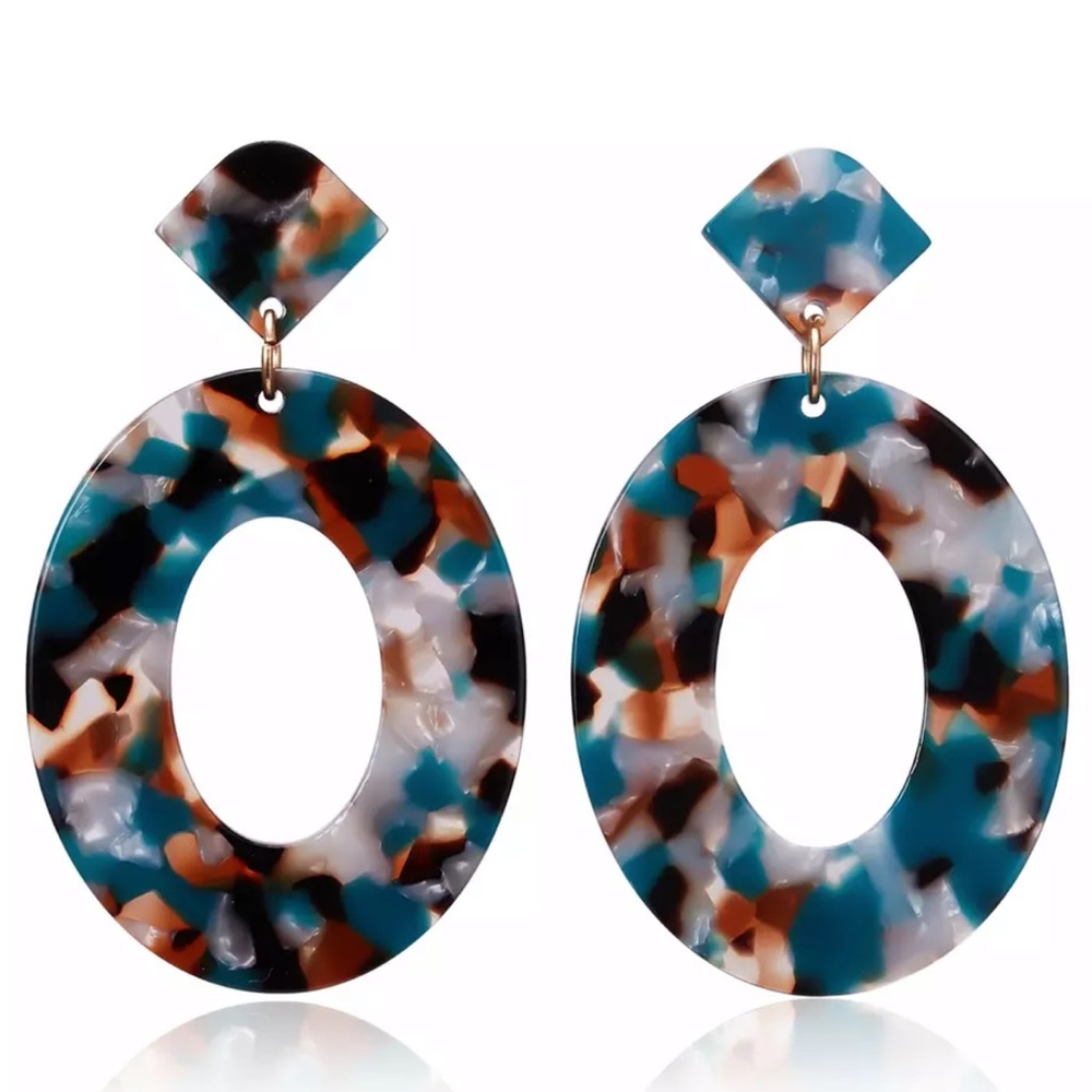 𝕙𝕡! Multicolor Acrylic Earrings - Picture 2 of 2